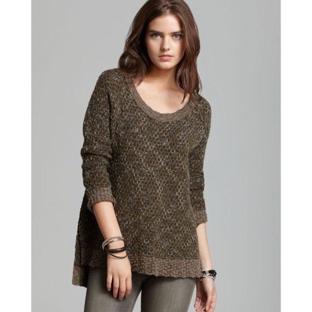 Free People Moss Green Tunic Sweater XS